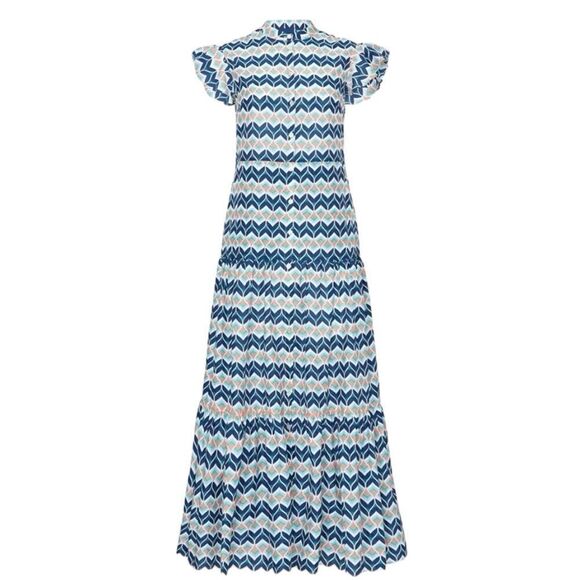 Paloma Blue ISABEL Maxi
Silk/Cotton Flutter Sleeve Dress
Size XS 🧡 - Picture 2 of 5